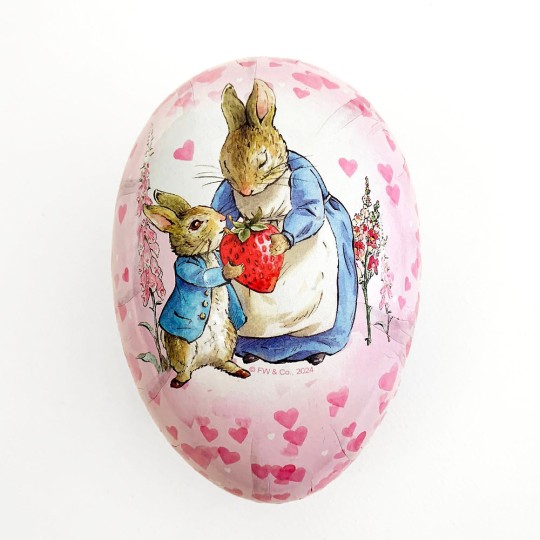 6" Peter Rabbit Strawberry Papier Mache Easter Egg Container ~ Germany